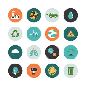 Environment flat icon Illustrazione stock