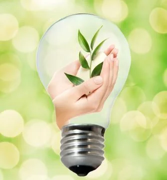 Environment friendly bulb Stock Illustration