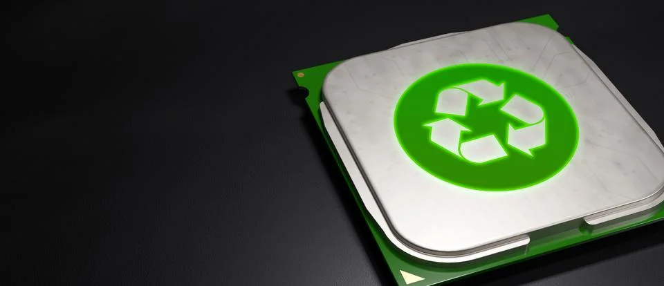 Environment friendly computing recycle electronic components concept Stockfoto's