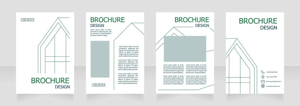 Environment friendly construction materials blank brochure design Stock Illustration