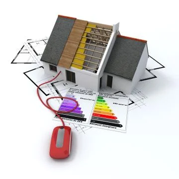 Environment friendly house project Stock Illustration