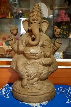 Environment Friendly Mud Ganesha Stock Photos