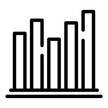 Environment graph icon, outline style Stock Illustration