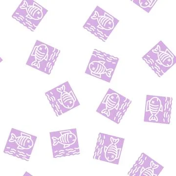 Environment harm glyph vector seamless pattern black Stock Illustration