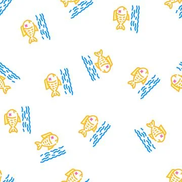 Environment harm vector seamless pattern color Illustrazione stock