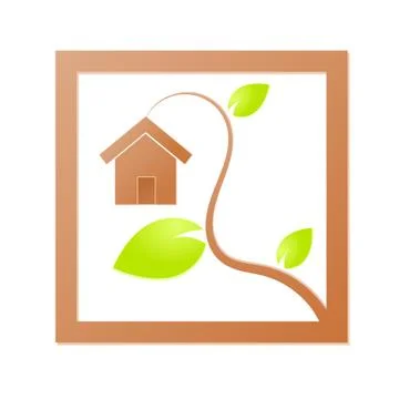 Environment home icon Stock Illustration