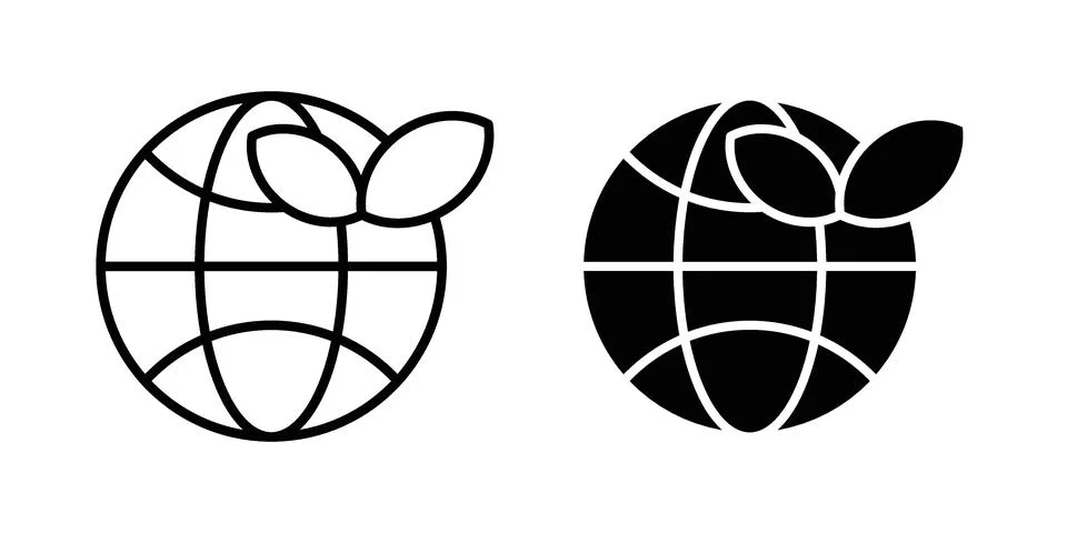 Environment icon concept logo design collection Stock Illustration