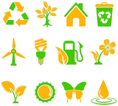 Environment Icons 스톡 일러스트