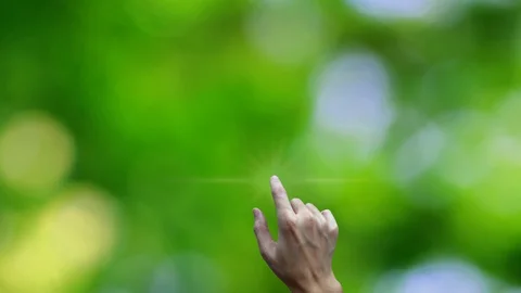 Environment icons over the Network connection on nature background, Technology e Stock Footage 120735082