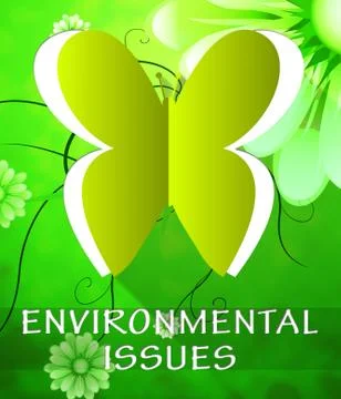 Environment Issues Butterfly Shows Nature 3d Illustration Ilustración de archivo
