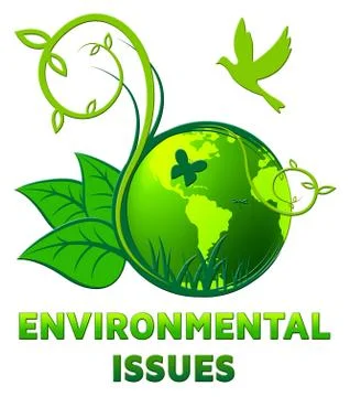 Environment Issues Design Shows Nature 3d Illustration Ilustración de archivo