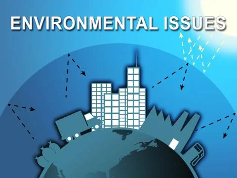 Environment Issues Shows Global Warming 3d Illustration Ilustración de archivo