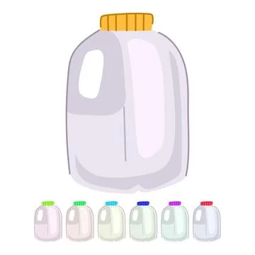 Environment milk bottle plastic vector cartoon graphic Stock Illustration