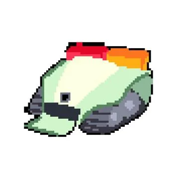 Environment mini robot sorting trash pixel art vector illustration Stock Illustration