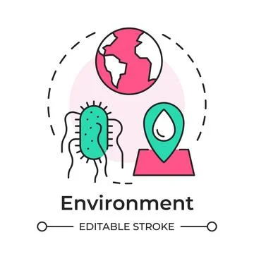 Environment multi color concept icon Stock Illustration
