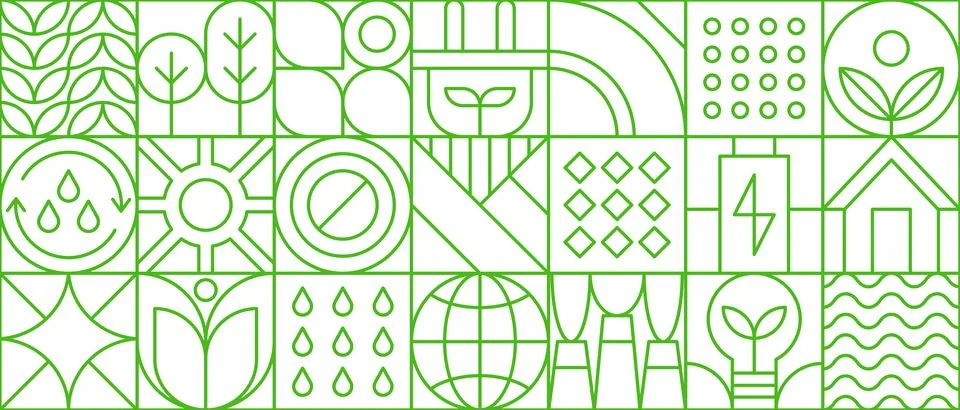Environment nature abstract geometric pattern Stock Illustration