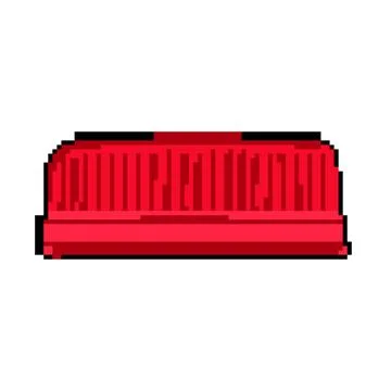 Environment plastic bottle cap pixel art vector illustration Stock Illustration