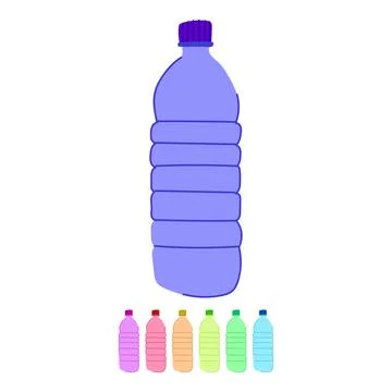 Environment plastic water bottle vector cartoon graphic Stock Illustration