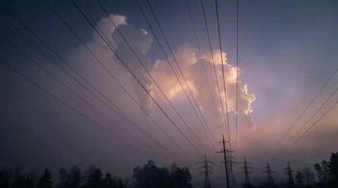 Environment pollution of the big power station. Stock Footage 60043062