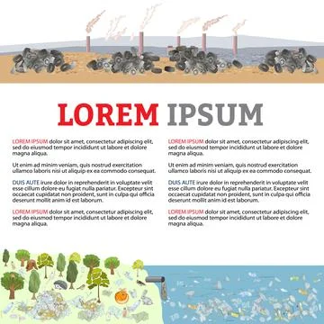 Environment pollution composition Stock Illustration