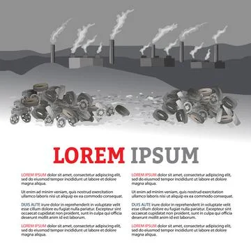 Environment pollution composition Stock Illustration