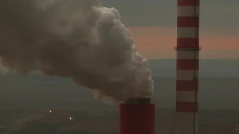 Environment pollution from factory Video stock 212581606