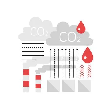 Environment pollution fumes Stock Illustration