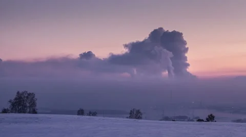 Environment pollution of power station Video stock 60043560