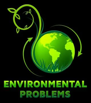 Environment Problems Shows Eco Issues 3d Illustration Ilustración de archivo