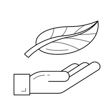 Environment protection vector line icon. Illustrazione stock