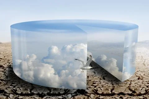 Environment rescue climate control during drought Illustrazione stock