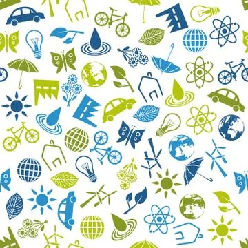 Environment seamless pattern Stock Illustration