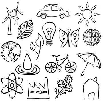Environment sketch images Stock Illustration