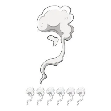 Environment smoke cloud cartoon vector graphic 스톡 일러스트
