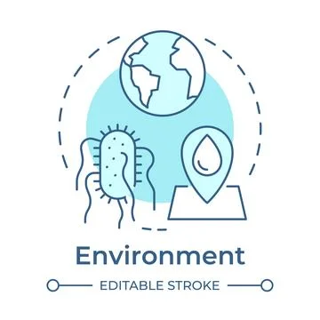 Environment soft blue concept icon Stock Illustration