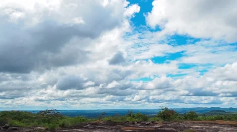 Environment surrounded by the beautiful cloudy blue sky Stock Footage 57395124