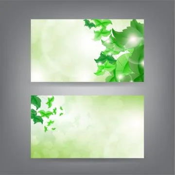 Environment theme business card template 스톡 일러스트
