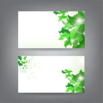 Environment theme business card template 스톡 일러스트