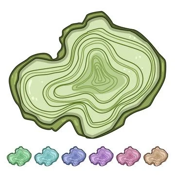 Environment tree rings cartoon vector graphic Stock Illustration