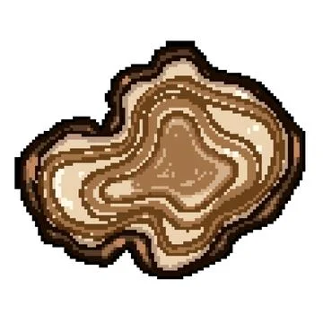 Environment tree rings pixel art vector illustration Stock Illustration