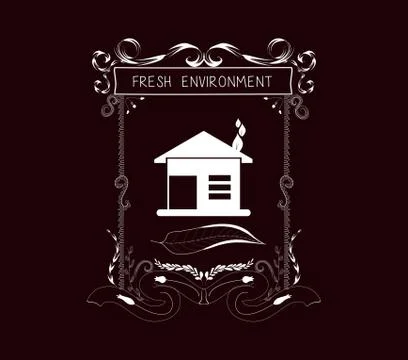 Environment Vintage frames and Floral Ornaments Stock Illustration