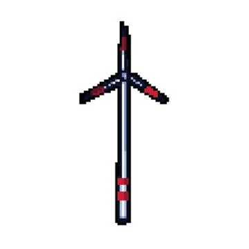 Environment wind turbine pixel art vector illustration Stock Illustration