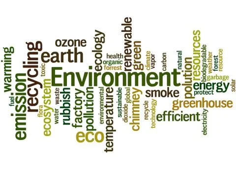 Environment, word cloud concept Ilustración de archivo