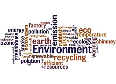 Environment, word cloud concept Ilustración de archivo
