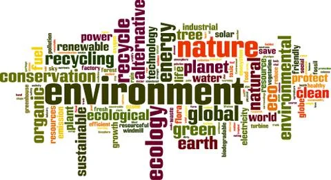 Environment word cloud Stock Illustration