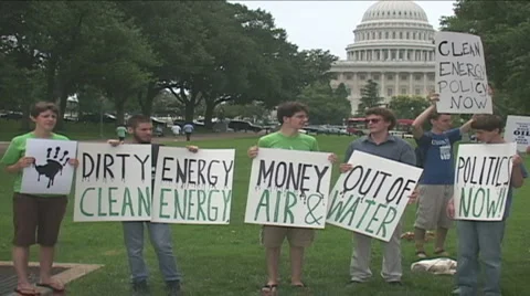 Environmental Activists At Congress Video stock 1012578