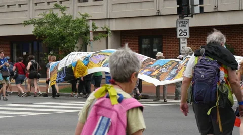 Environmental Activists Protest FERC and Fracking 4K Stock Footage 51436834