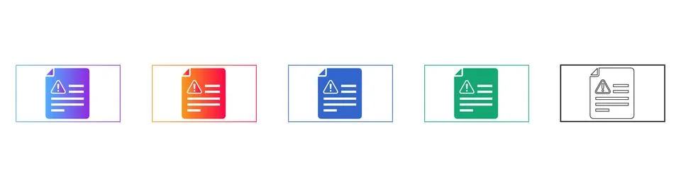 Environmental Alert Notification Icons Stock Illustration