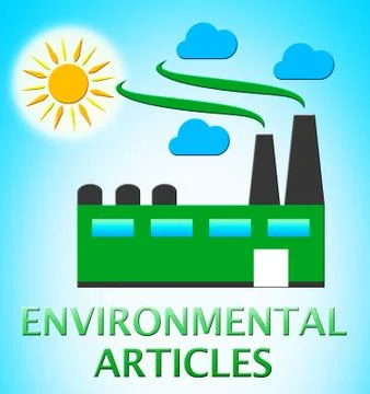 Environmental Articles Represents Eco Publication 3d Illustratio Stock Illustration