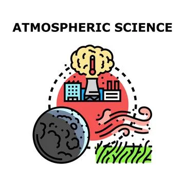 Environmental atmospheric science studying climate and earth ecology Stock Illustration